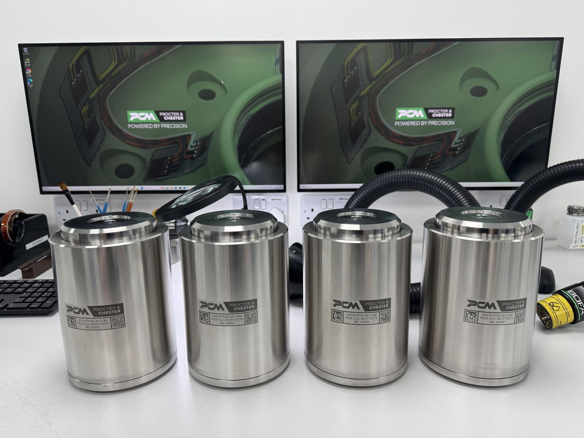 CNC compression load cells with laser marking from PCM