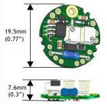 Outline dimensions for the ICA miniature analogue amplifier.