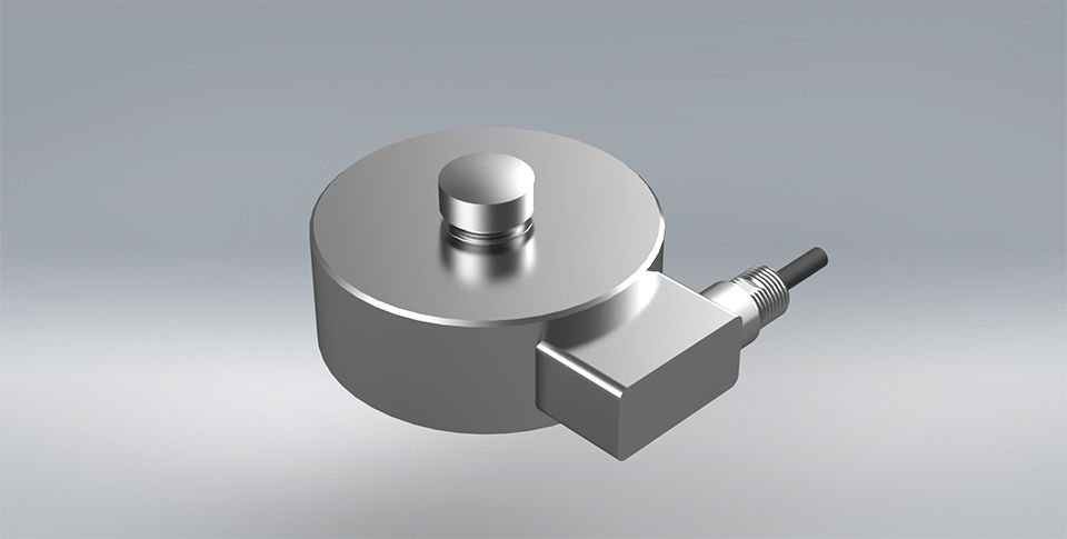 A 3D model of the standard C2S compression load cell diaphragm design, manufactured from stainless steel at PCM in Kenilworth