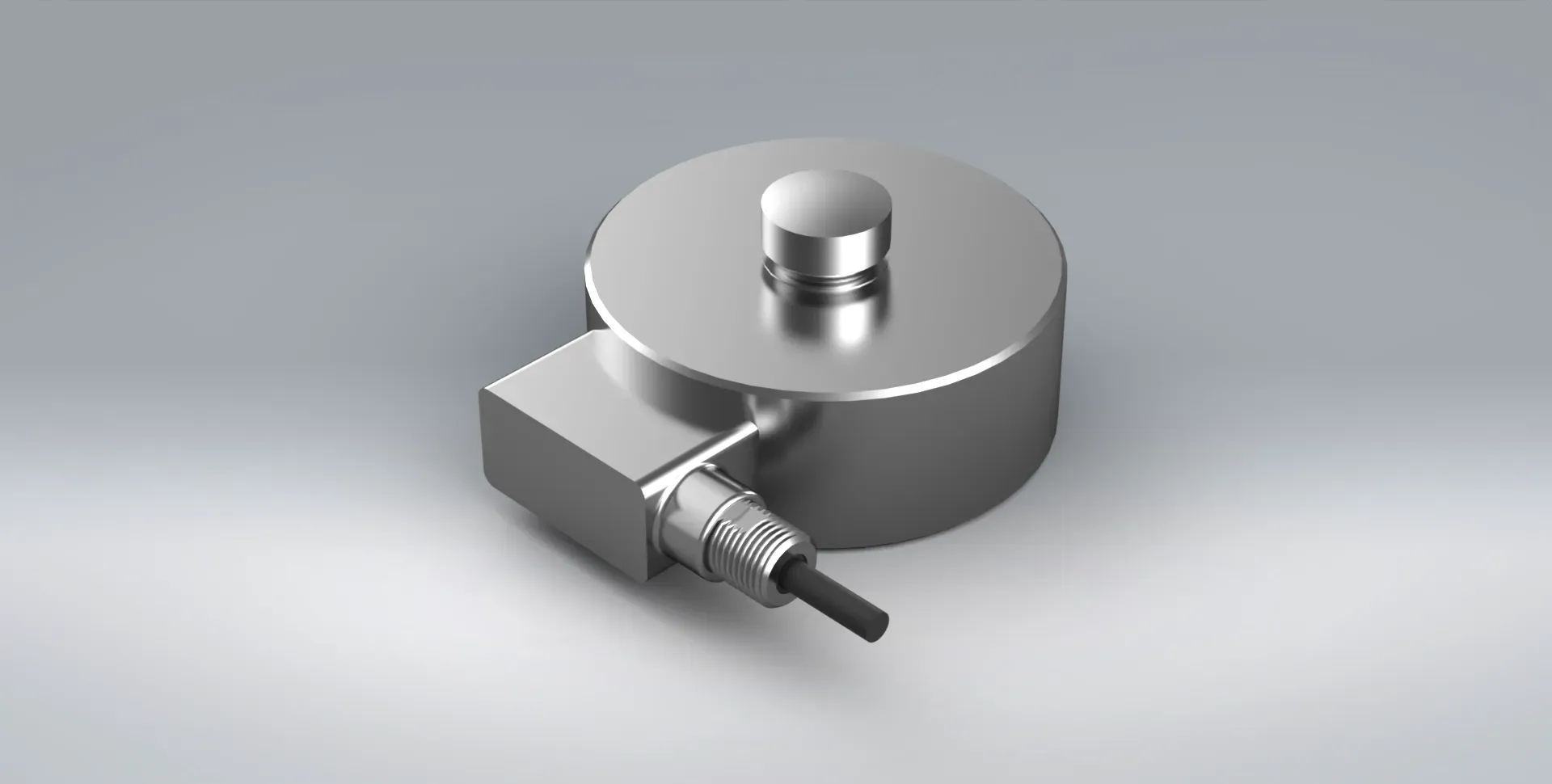 A 3D model of the standard C2S compression load cell diaphragm design, manufactured from stainless steel at PCM in Kenilworth