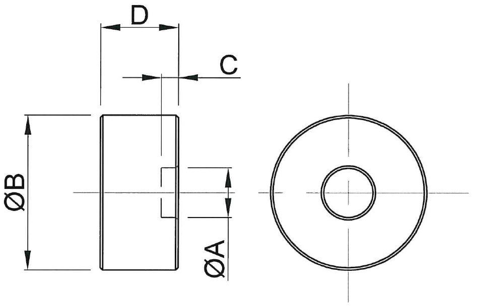 Accessories diagram and ordering codes for the CM miniature button load cell