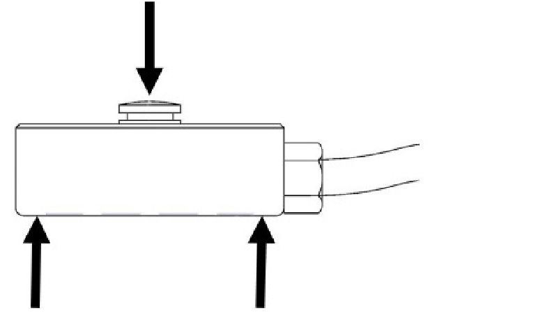 Loading instructions for the CM miniature button load cell.