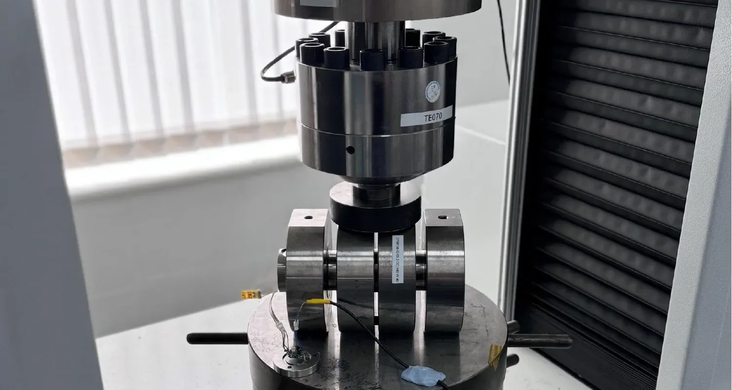 A batch of ten freshly machined load cell cases in our Mazak CNC machine