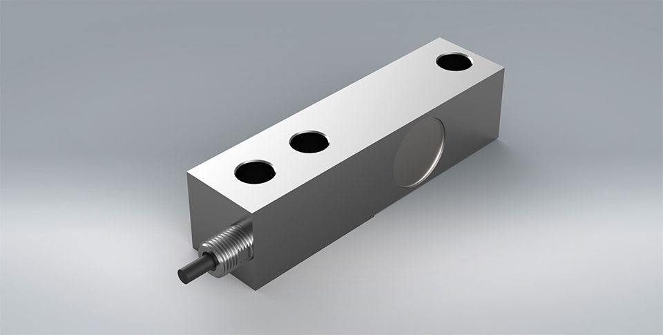 A 3d model of the FT1 high accuracy shear beam load cell, laser welded and manufactured from stainless steel.