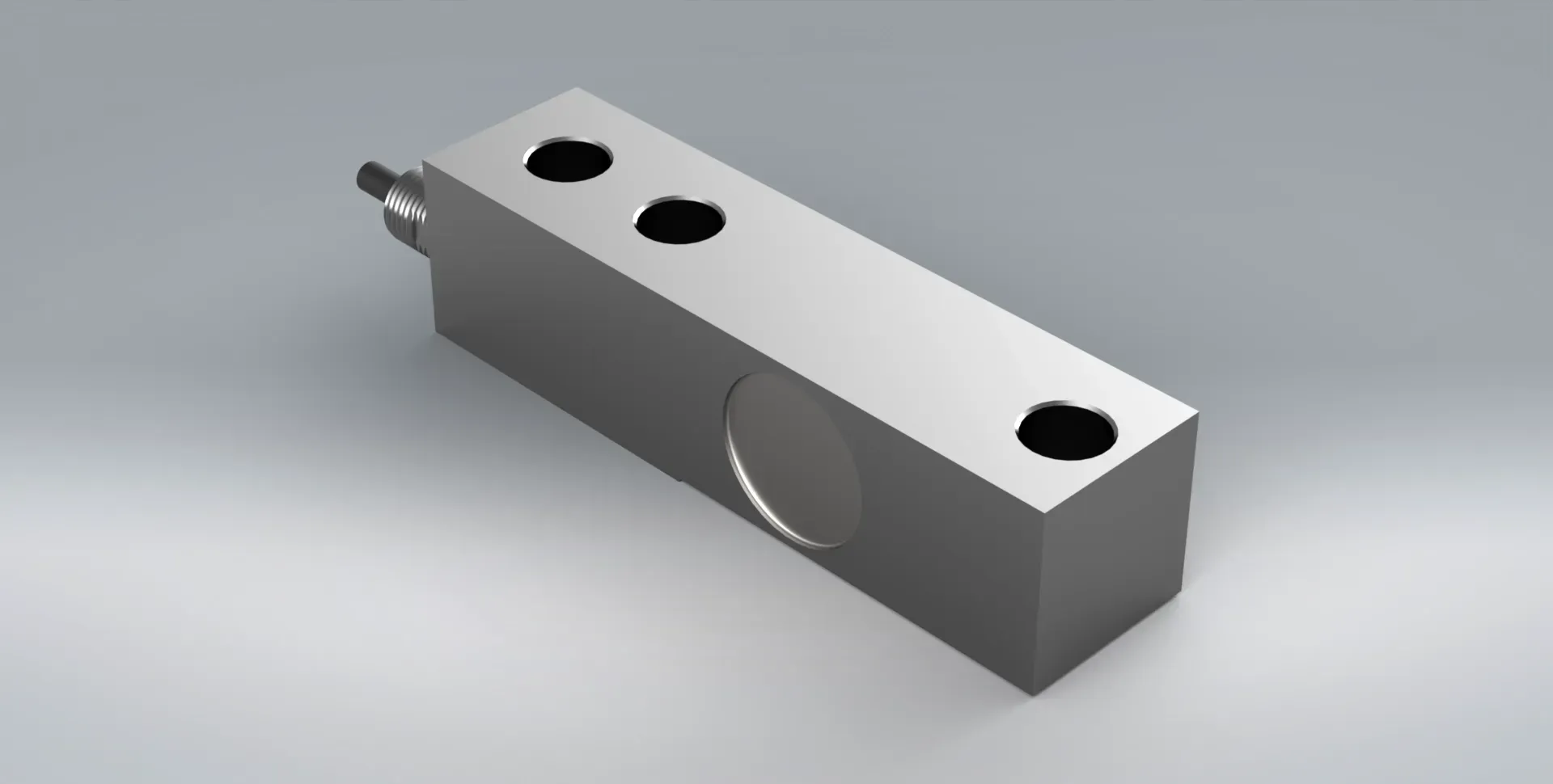 The FT1 high accuracy load cell from Procter & Chester Measurements on a grey background