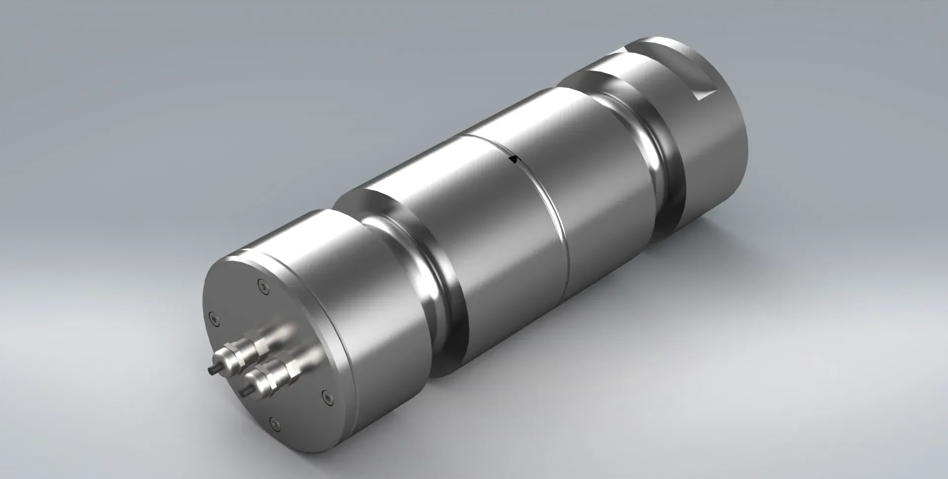 A 3D model of load pins designed, manufactured, strain gauged and calibrated by Procter and Chester Measurements.