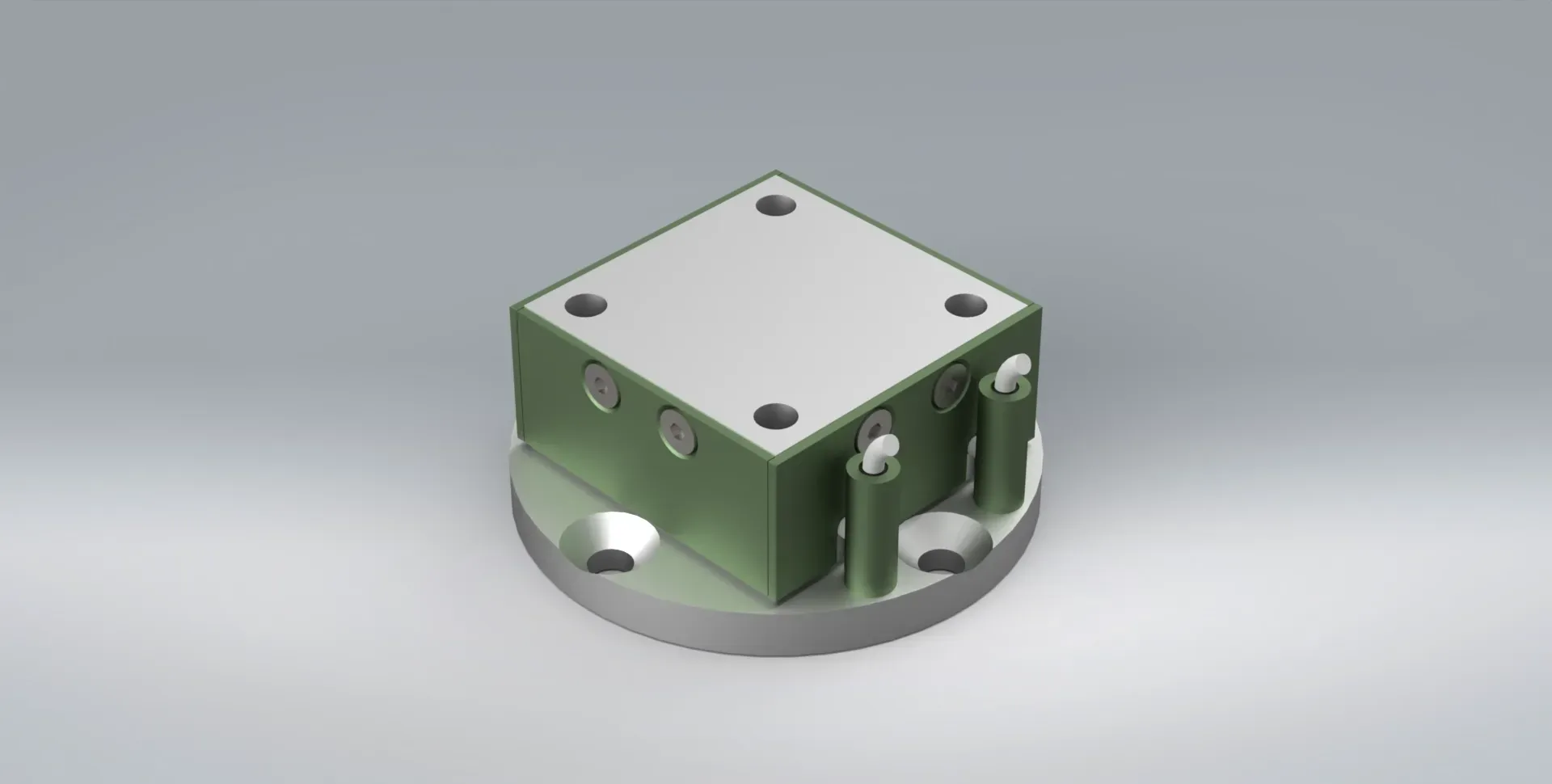 MAL6 multi-axis load cell from Procter and Chester measurements on a grey background