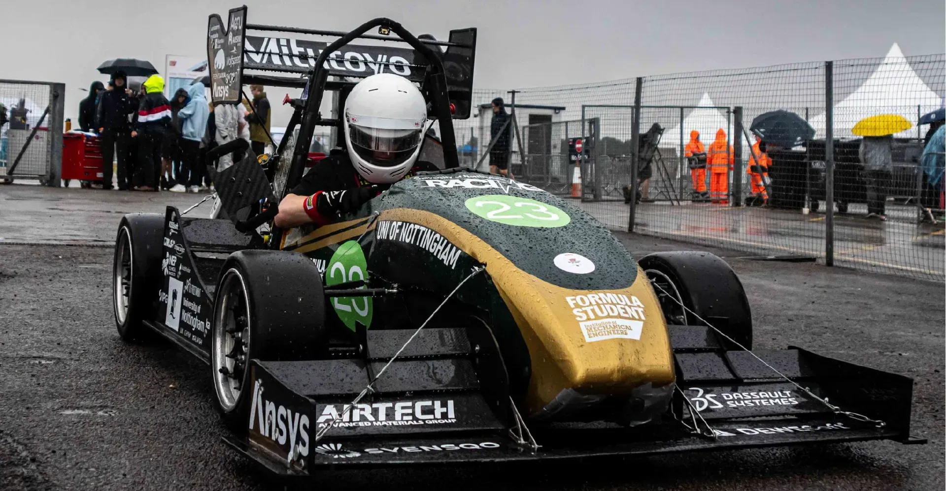 University of Nottingham's Race car in the Formula Student competition