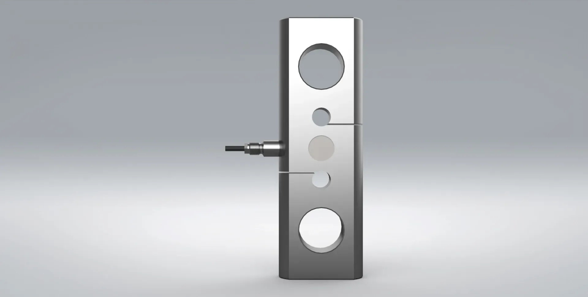 Side on view of the T20 standard tension link load cell from Procter & Chester Measurements