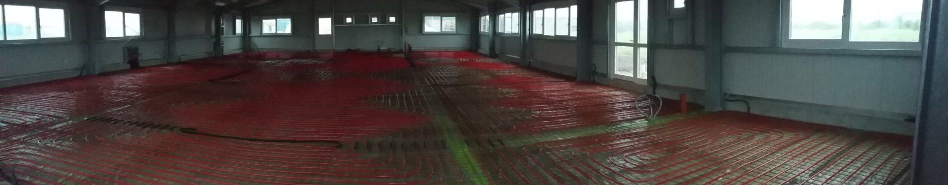 Fußbodenheizung Industriehalle