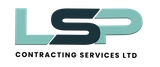 Logo for LSP Contracting Services Ltd. Teal and dark teal letters 