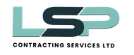 Logo for LSP Contracting Services Ltd. Teal and dark teal letters 