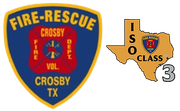 Crosby VFD patch logo next to the ISO class rating 3 logo