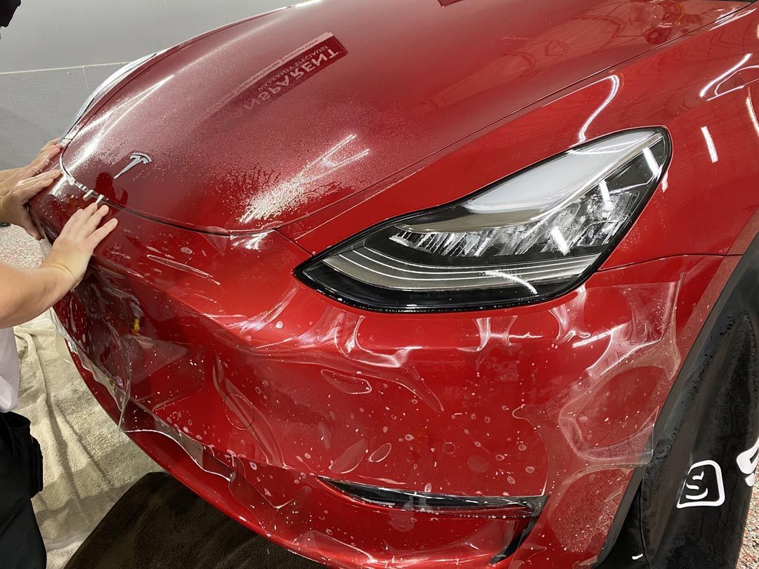 Paint Protection Film applied to a vehicle in Novi, MI. This self-healing PPF protects your car.
