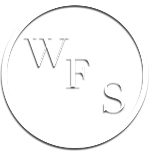 White circle with the letters 