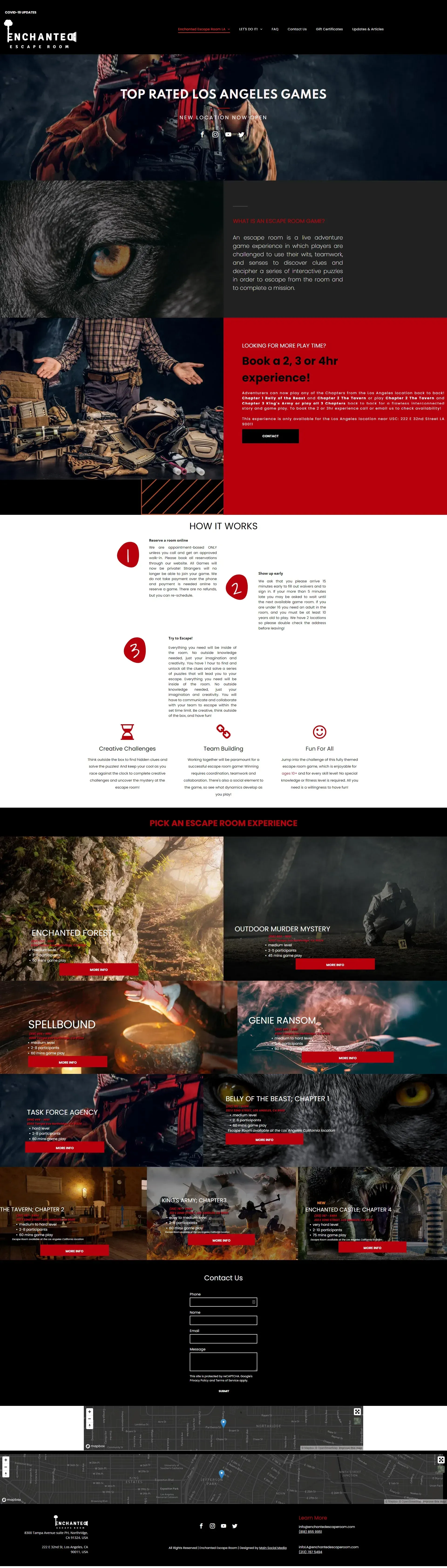 A screenshot of a Church Website with YouTube thumbnail