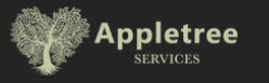 Appletee Services logo with a tree icon on a dark background