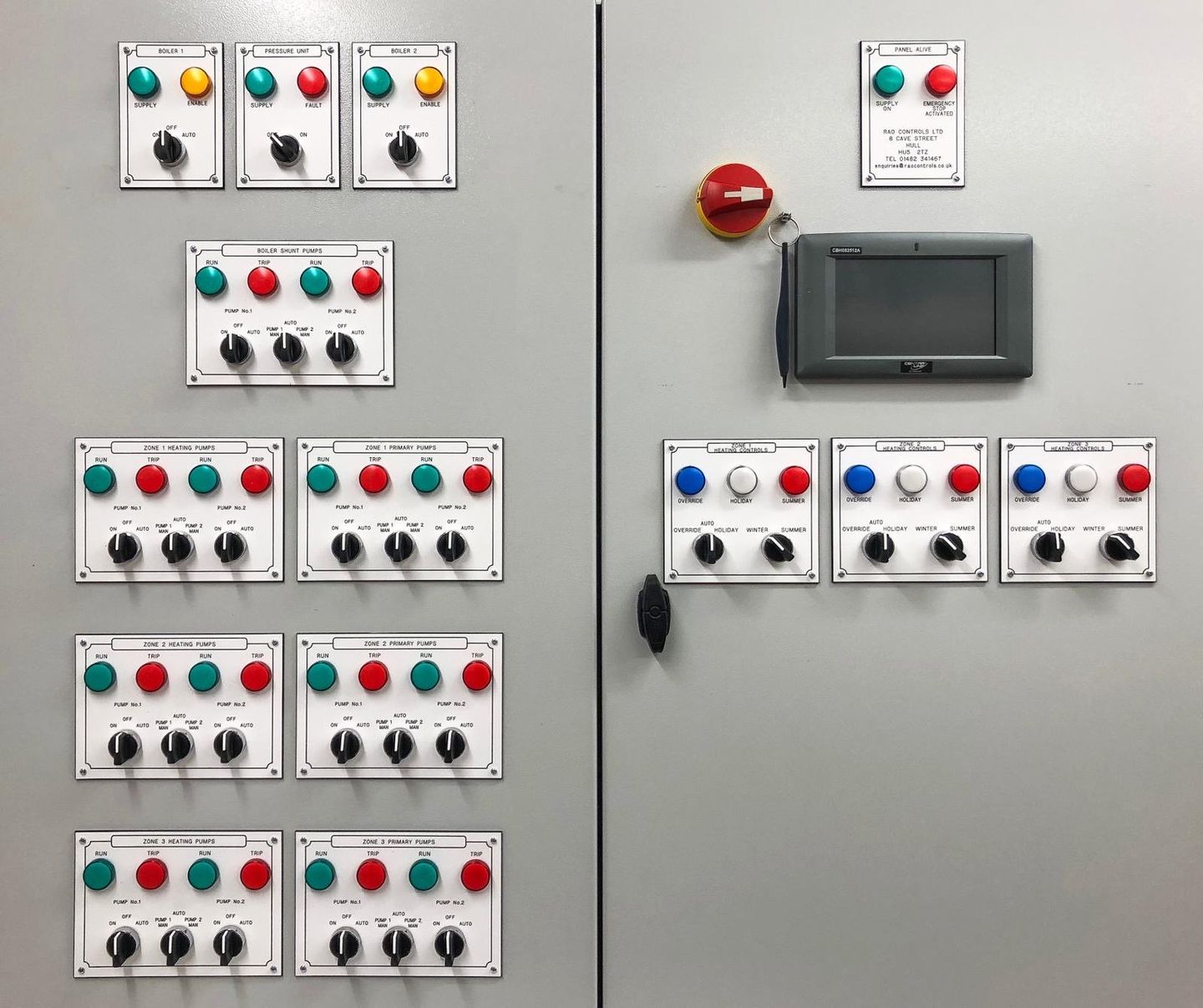 Design, supply and installation of control panels