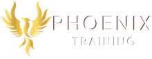 Golden phoenix logo with the words "PHOENIX TRAINING" in grey.