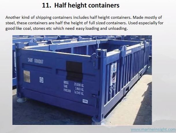 Half Height Cargo Containers 