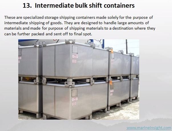 Intermediate Bulk Shift Cargo Containers 