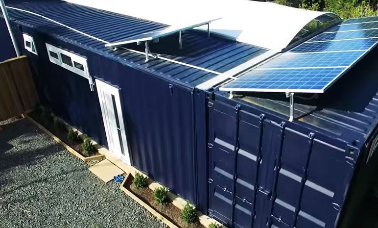 Cargo Container Home Solar Panels on the 8x40 and 8x20 Containers