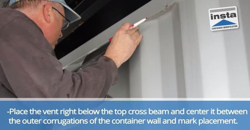 Installing an Air Vent in a Cargo Container Step 2