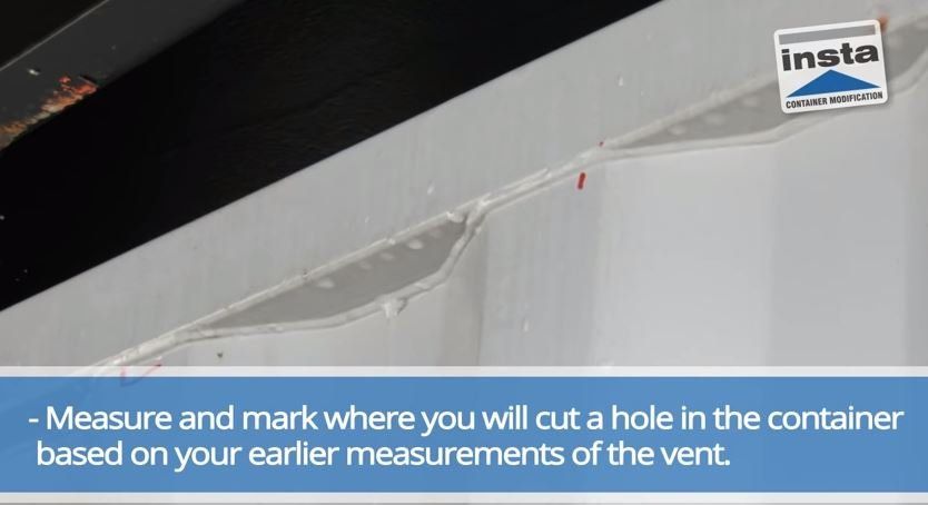 Installing an Air Vent in a Cargo Container Step 3