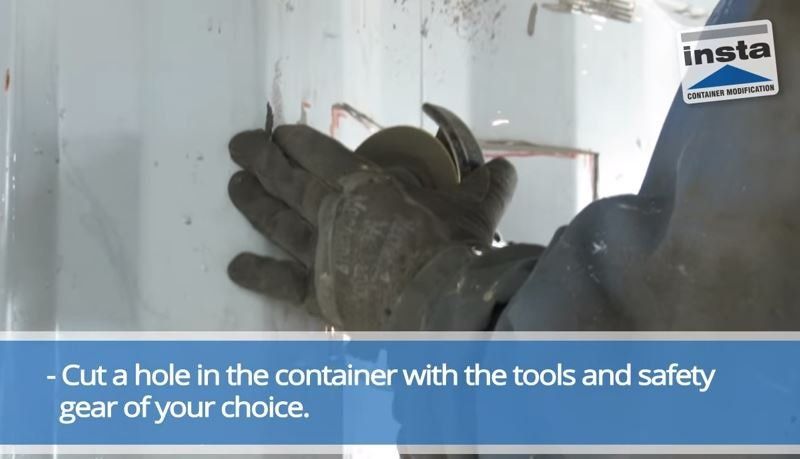 Installing an Air Vent in a Cargo Container Step 4