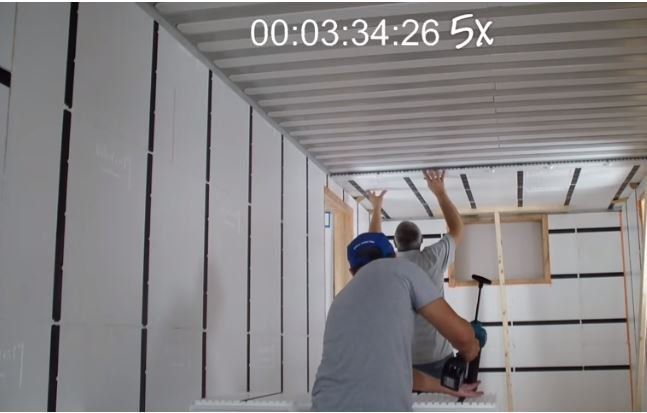 How to install insulation in a 20' shipping container