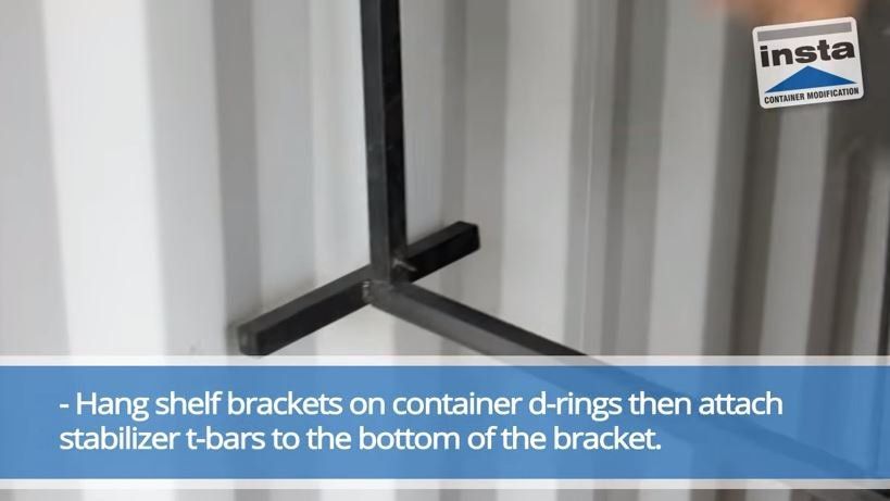 How to install shelving in a cargo container 