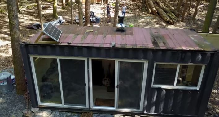 20' Shipping Container Hunting Cabin Modification 