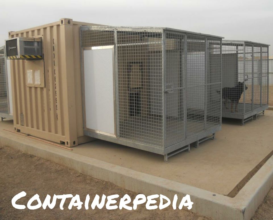 Shipping Container Dog Kennel Modification