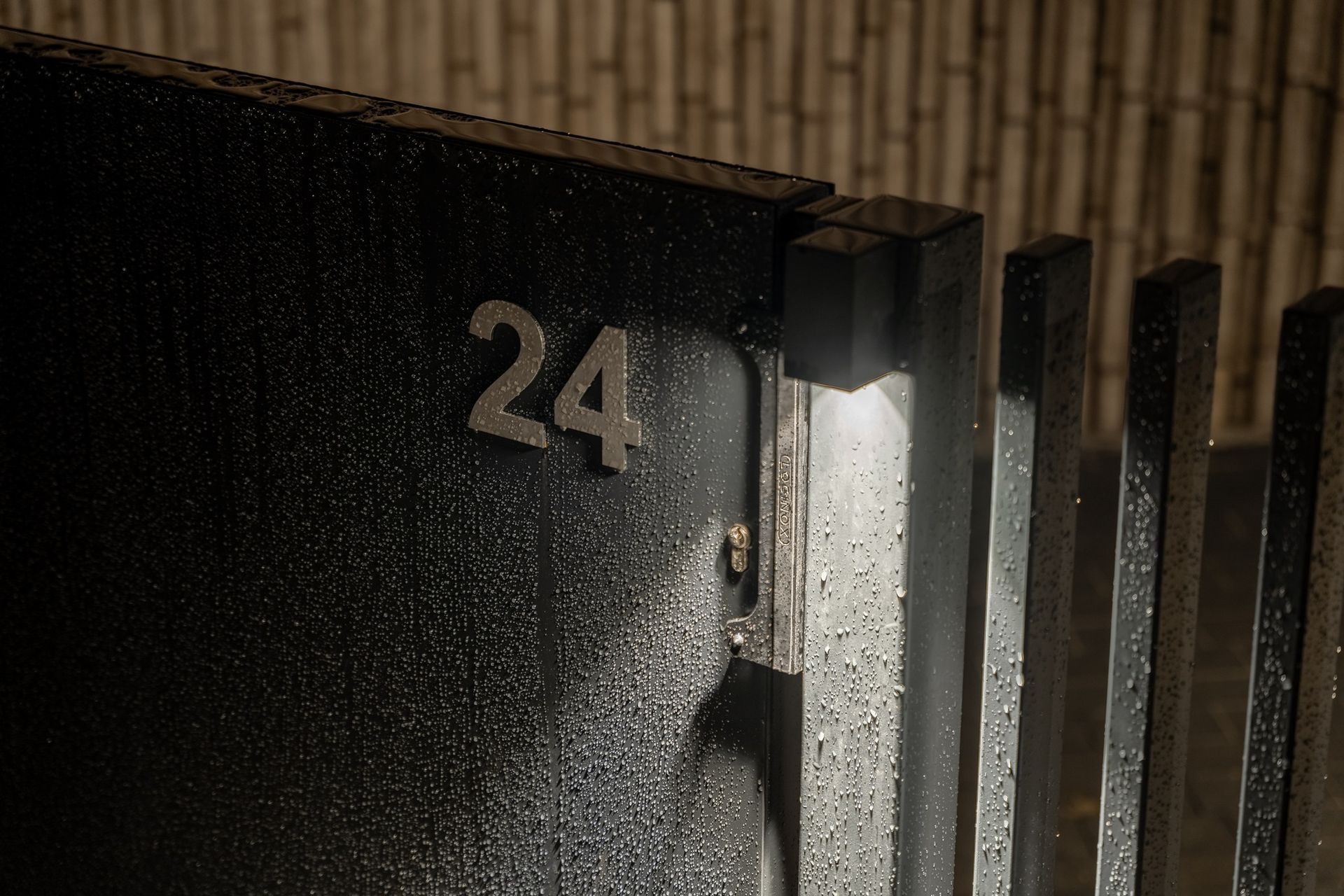 Juodos durys su numeriu 24