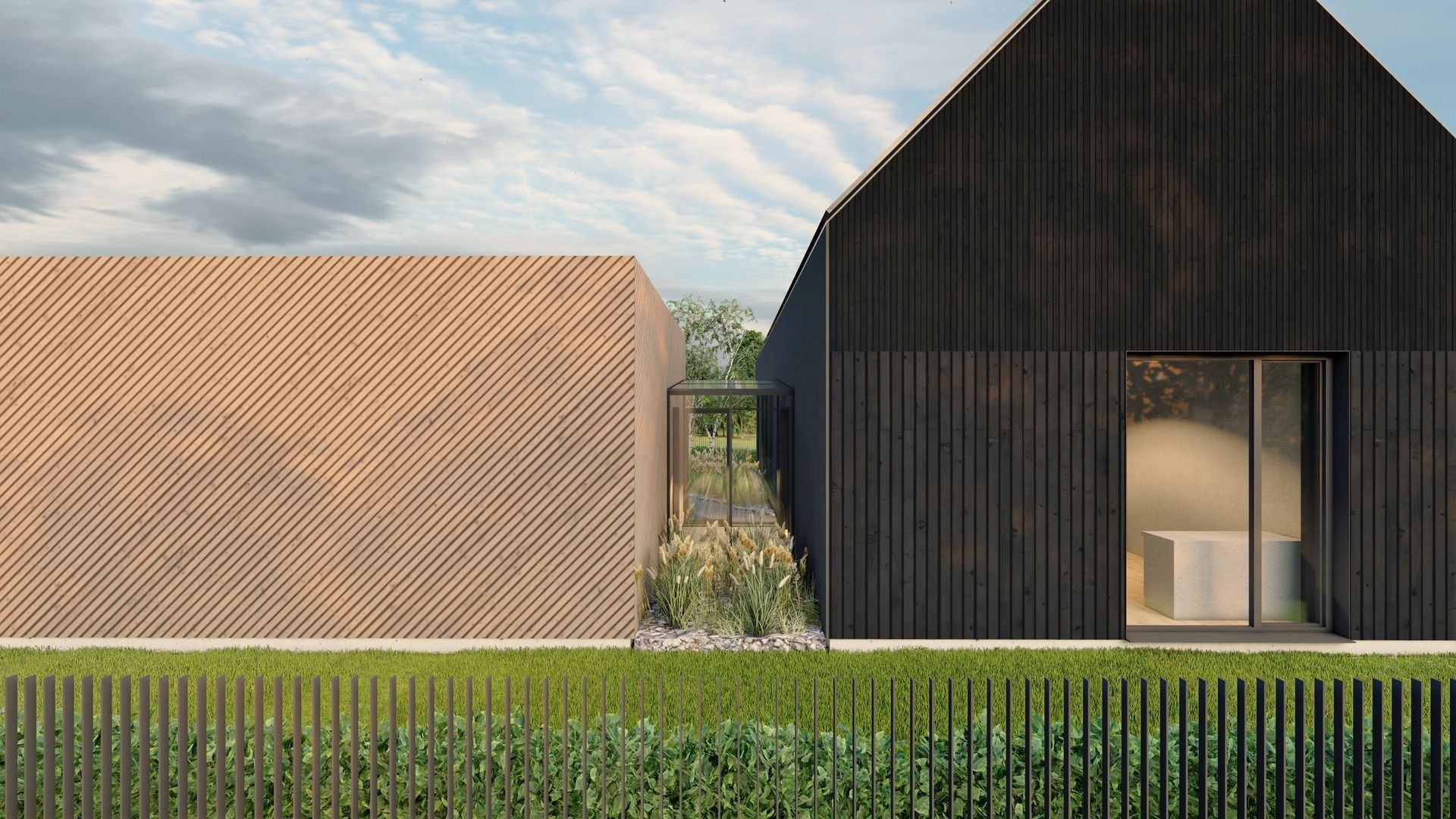 Namo su tvora priešais vizualizacija.