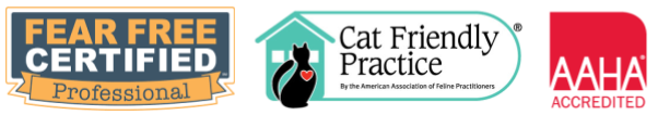 Fear-Free Certified, Cat Friendly Practice, AAHA Accredited