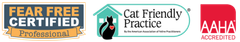 Fear-Free Certified, Cat Friendly Practice, AAHA Accredited