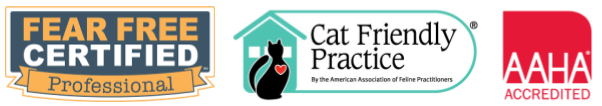 AAHA Accredited, Cat Friendly Practice, Fear Free Certified