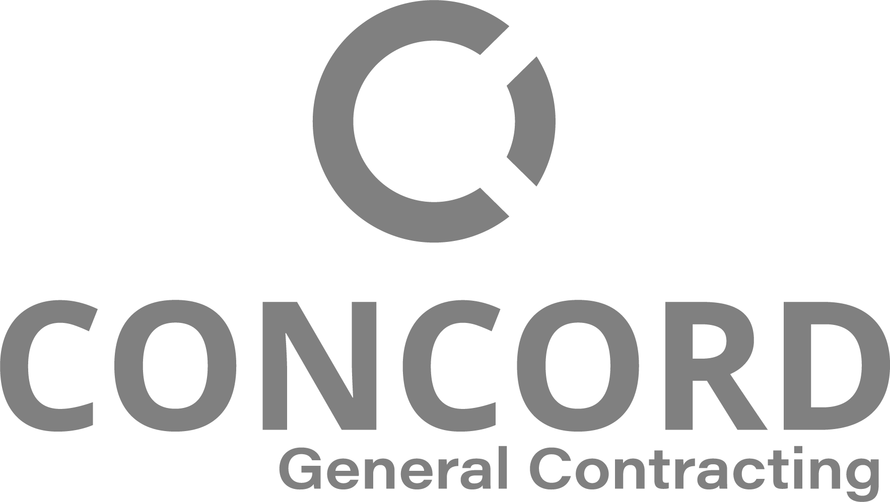 A black and white logo for concord general contracting.