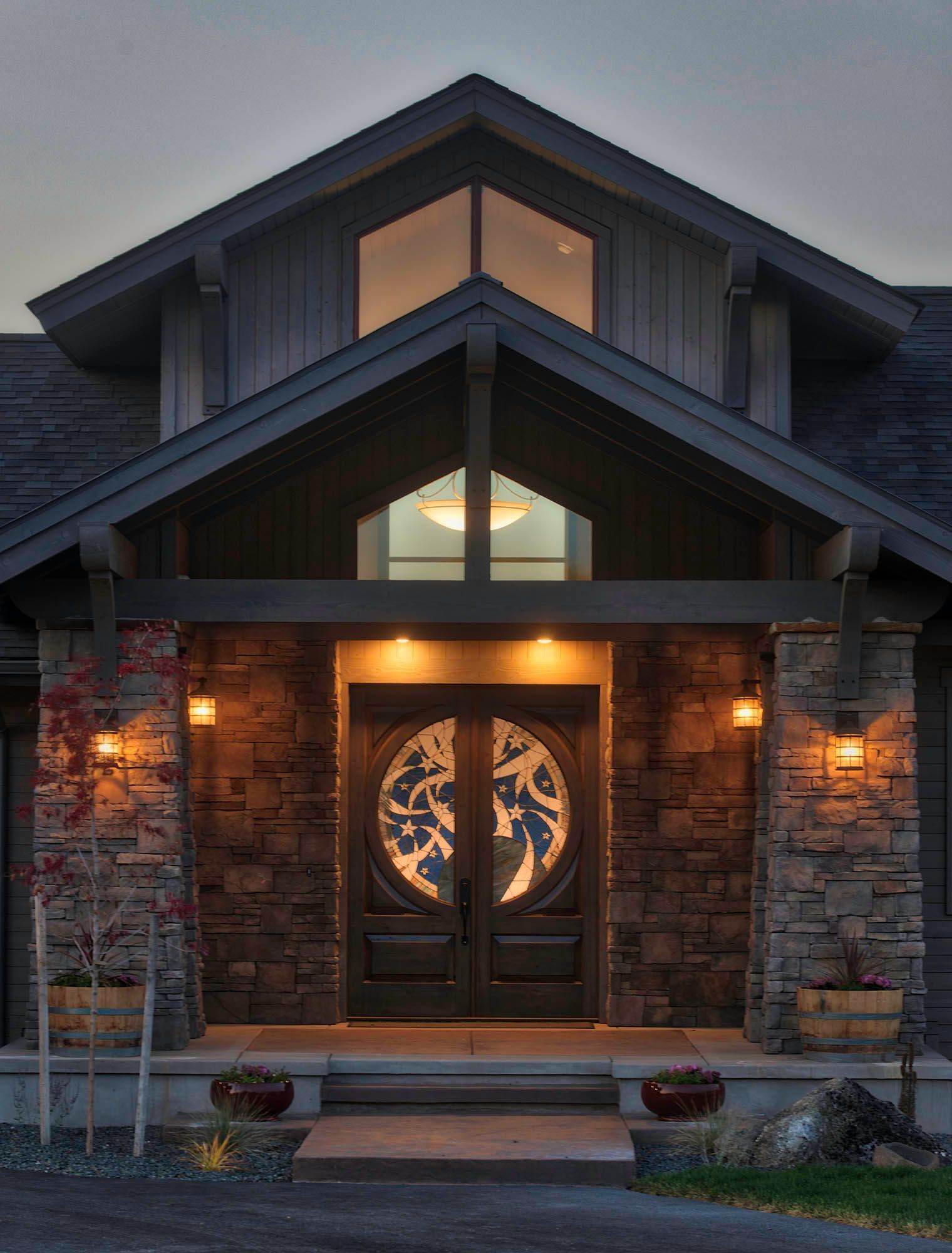 The exterior of a custom home in Bozeman MT by Cavallini Construction