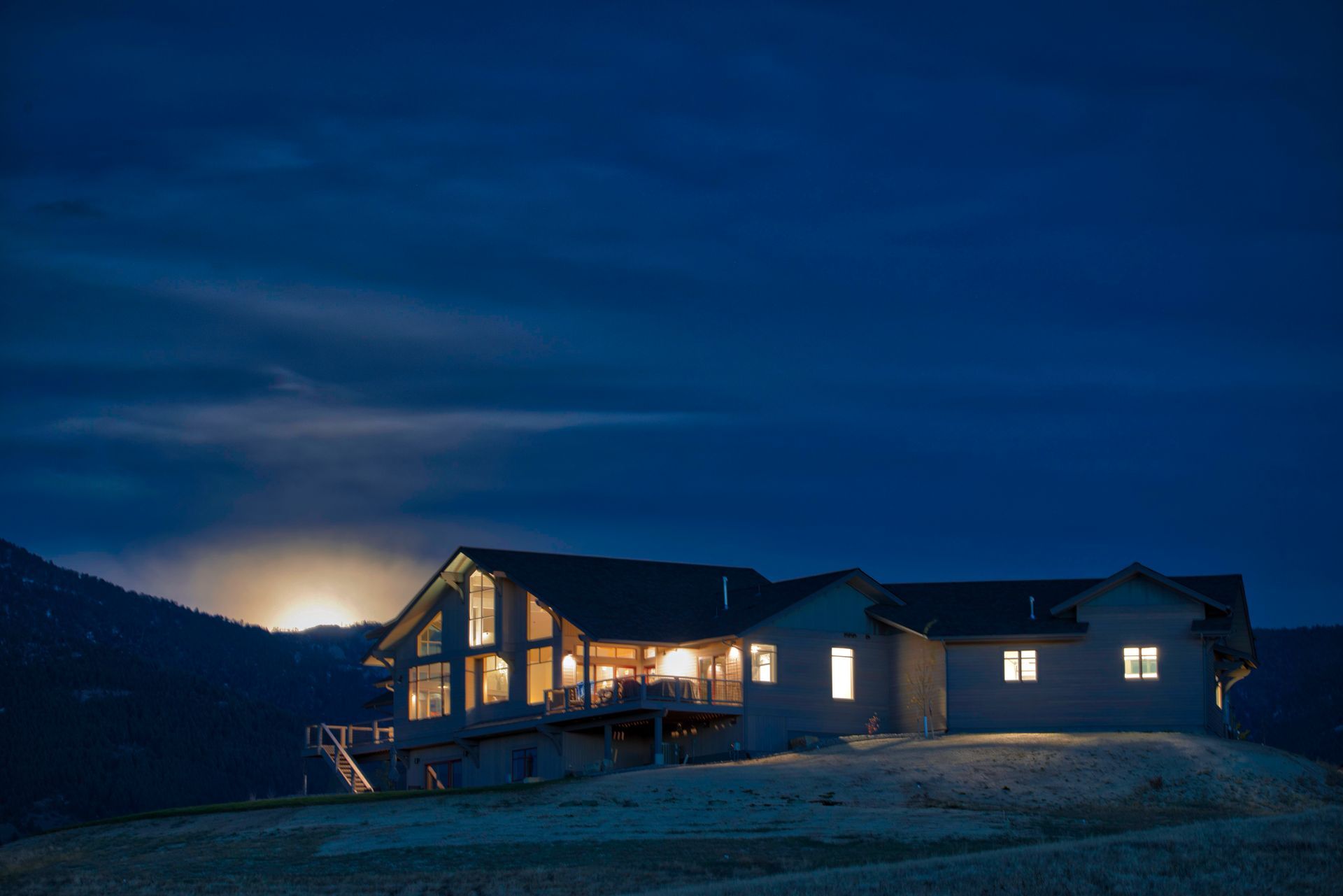 The exterior of a custom home in Bozeman MT by Cavallini Construction