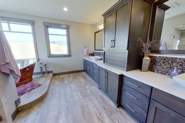 A bathroom renovation in Bozeman MT by Cavallini Construction