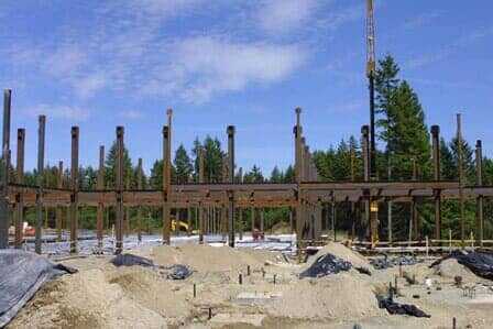 Construction site — Structural steel components in Seattle, WA