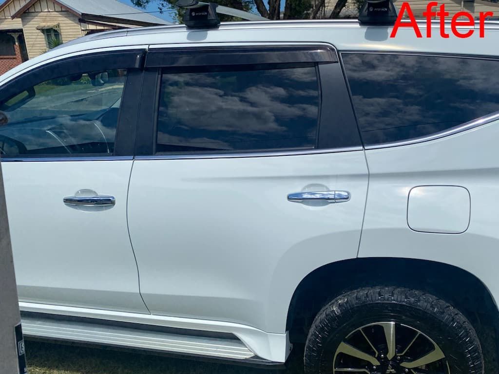 White SUV After Wheel Arch Repairs — Car Restoration in Taree, NSW