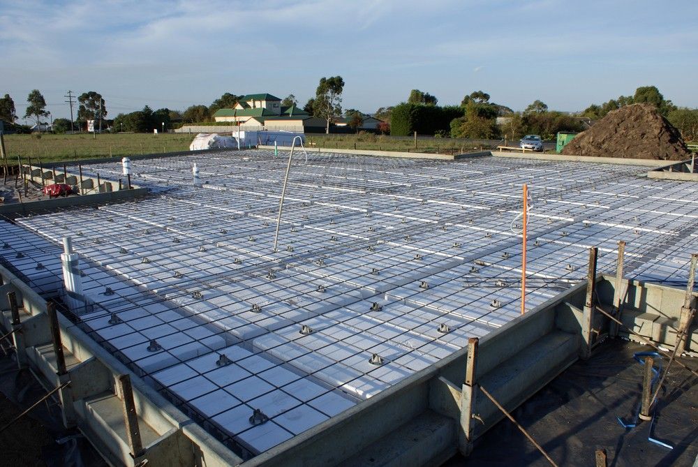 A Large Concrete Slab is Being Built on a Construction Site — Felto's Concrete Line Pumping in Macksville, NSW