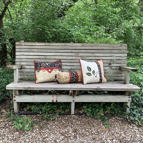 Pillows on Bench
