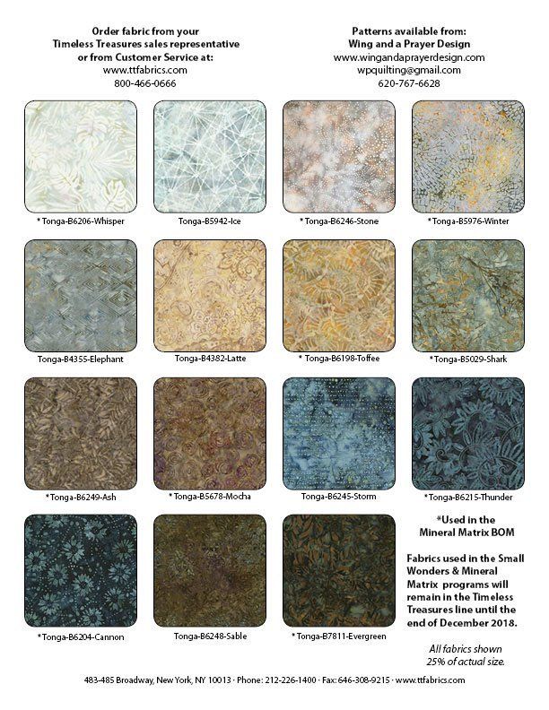 Mineral Matrix Quilt Pattern 