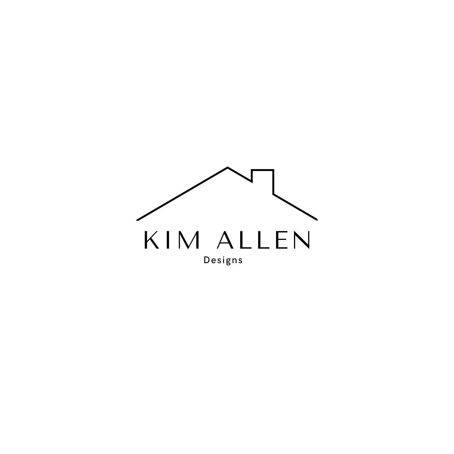 A logo for a real estate company called kim allen designs.