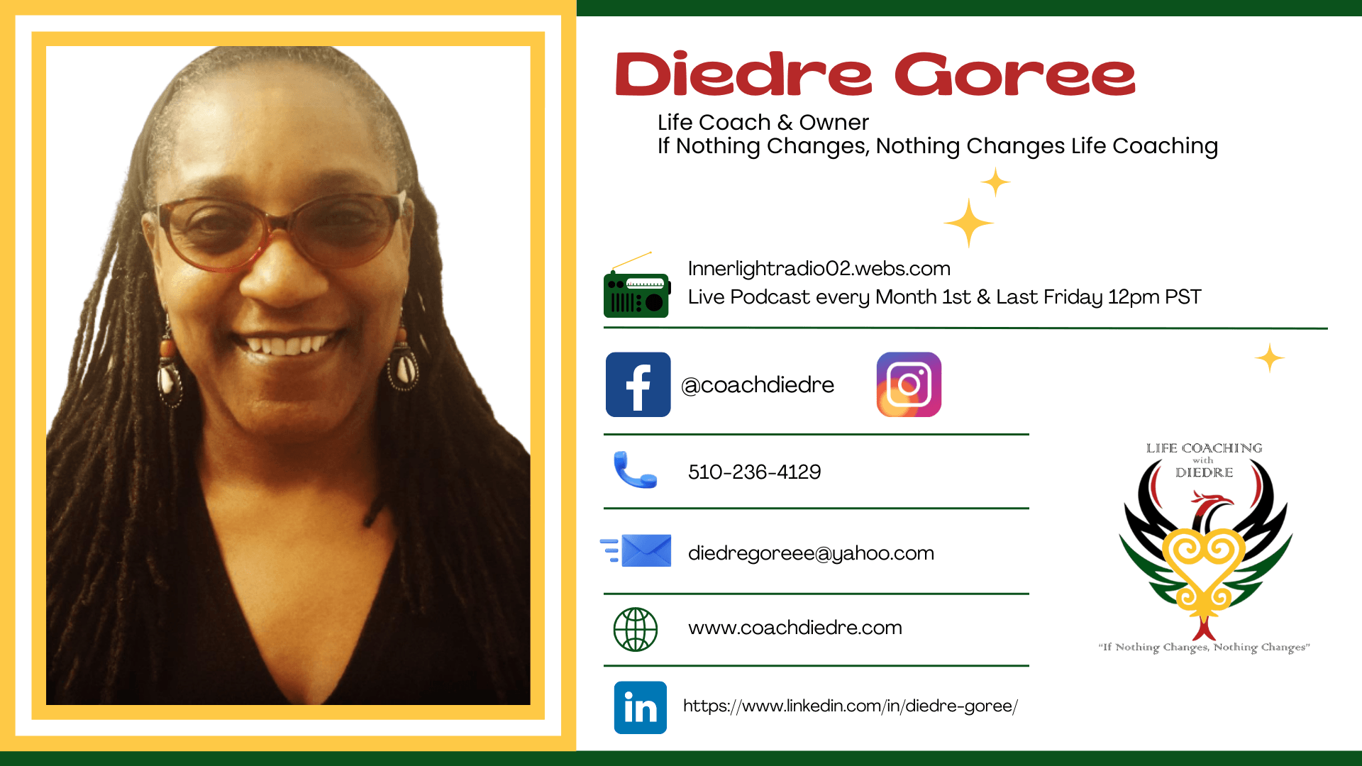 Contact | Coach Diedre | Life Coach | Richmond CA