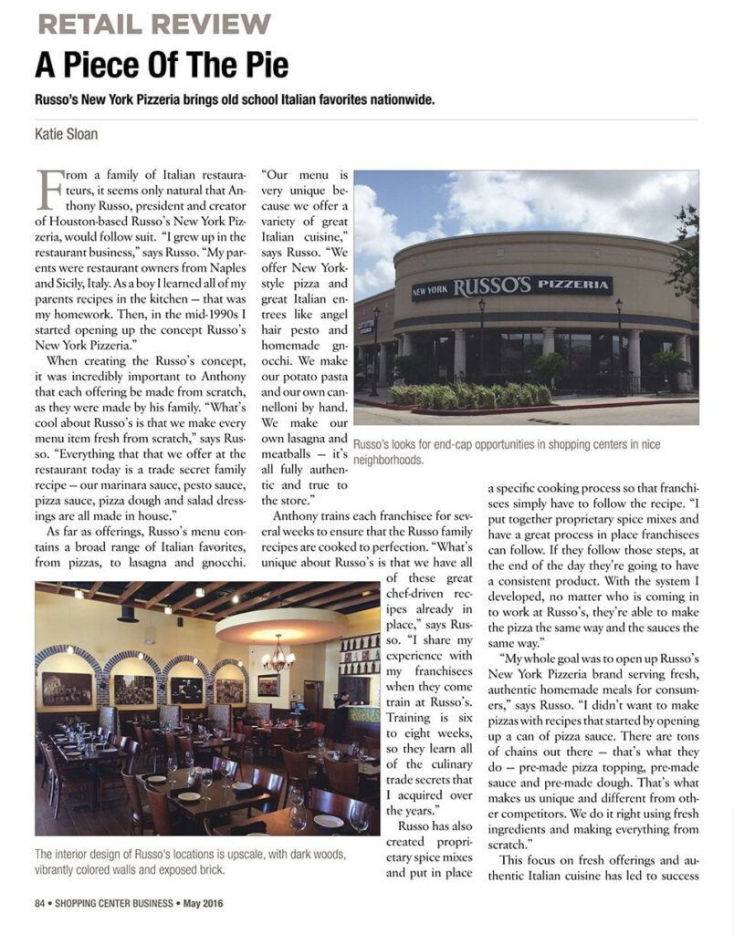 Retail review of a restaurant named 